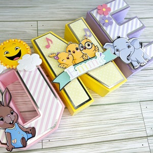 Canticos 3D Letters/1st Birthday/ Pastel Canticos Birthday / Canticos Party Decoration/ Birthday Supplies/ Canticos Birthday Party