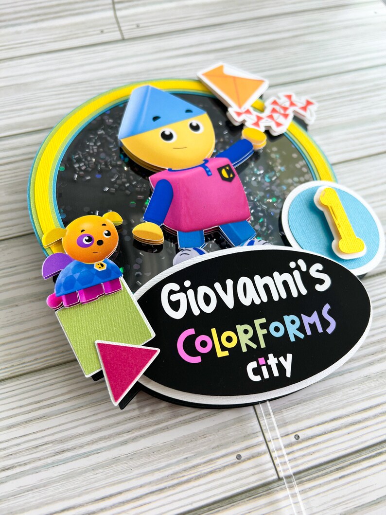Colorforms City Cake Topper/colorforms City Party Decoration/ Kids ...