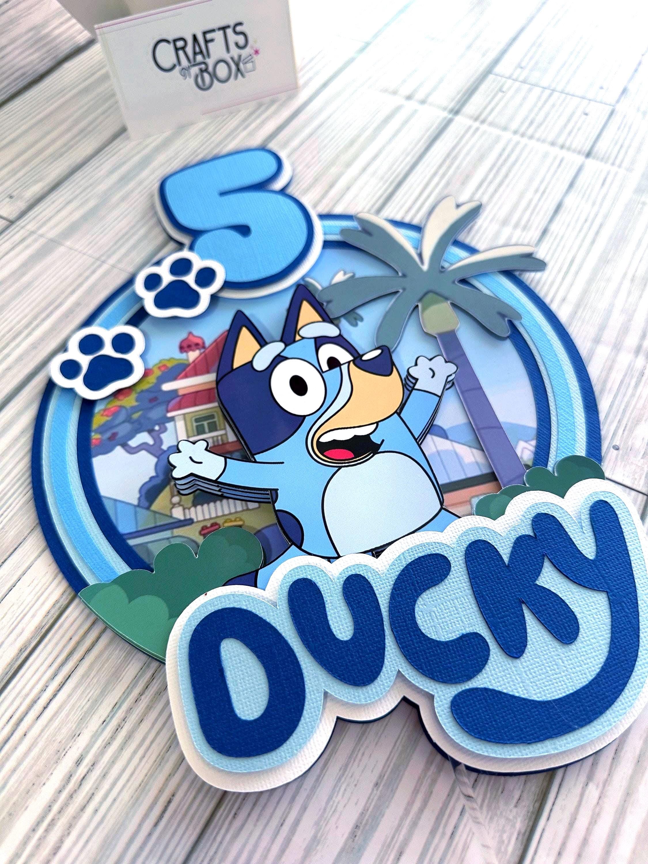 Bluey Birthday Party Bundle | Cake Topper, 3D Letters & Cupcake Toppers ...