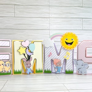 Canticos 3D Letters/ Girl Canticos Birthday/ girly Canticos Party Decor/ Canticos Party Decoration
