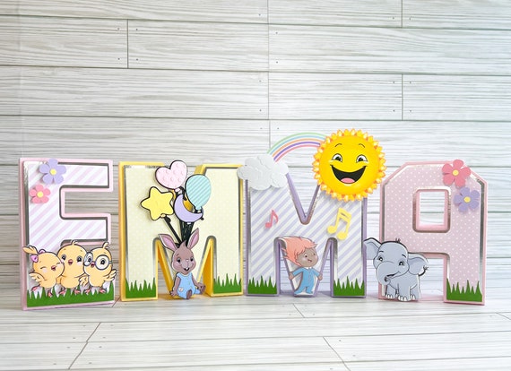 Canticos 3D Letters/ Girl Canticos Birthday/ Girly Canticos Party Decor/  Canticos Party Decoration 