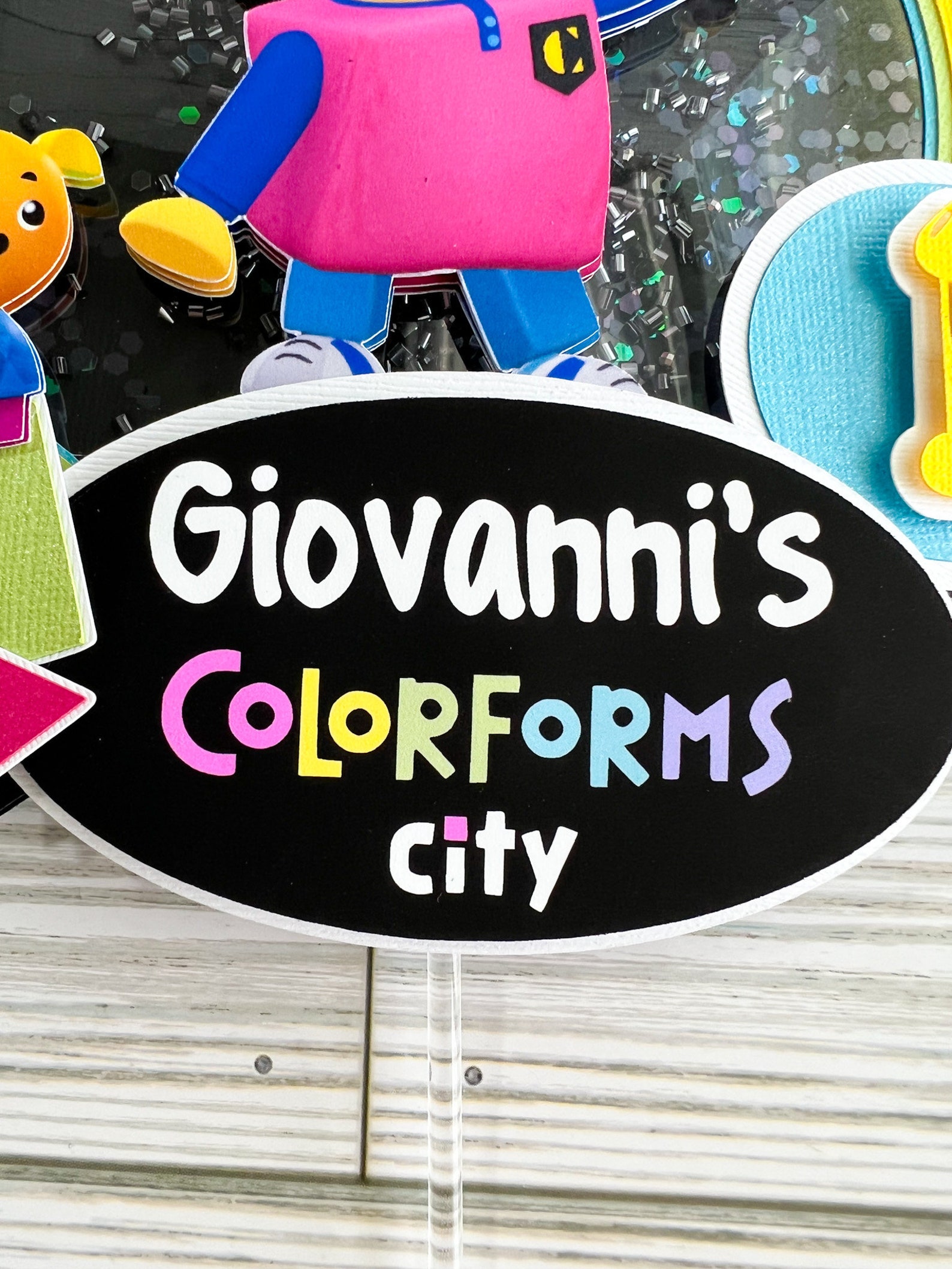 Colorforms City Cake Topper/colorforms City Party Decoration/ Kids ...