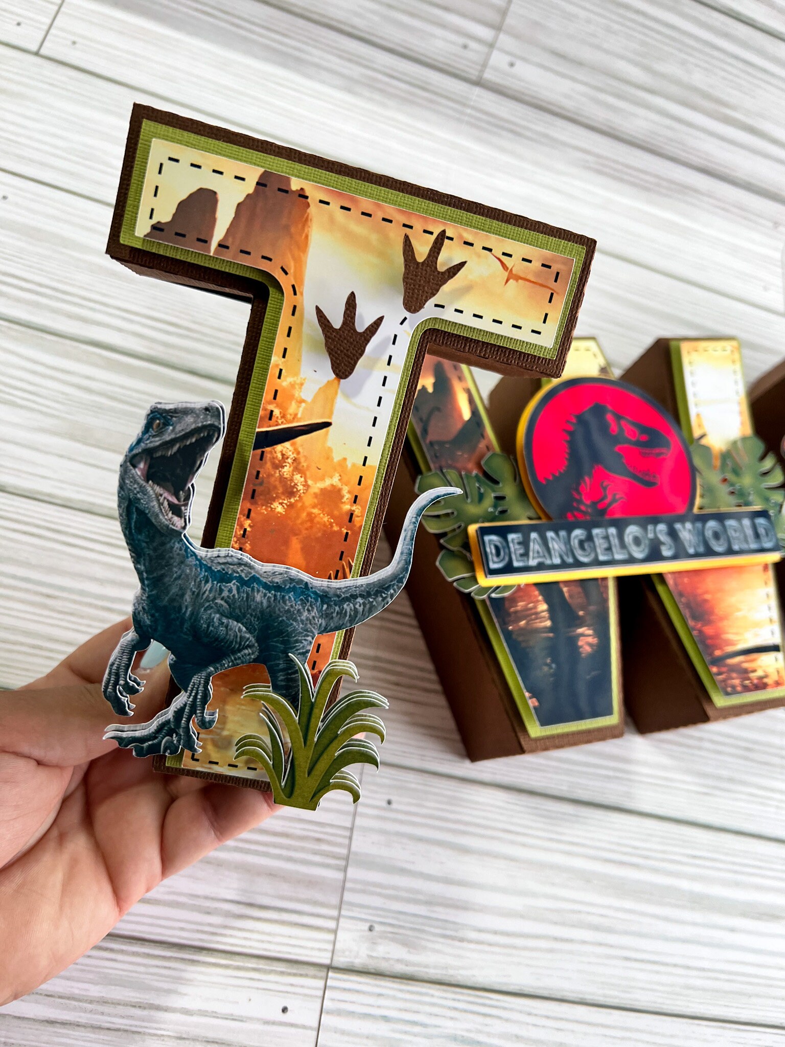 Jurassic Park 3D Letter/ Jurassic Park Party Decoration/ - Etsy