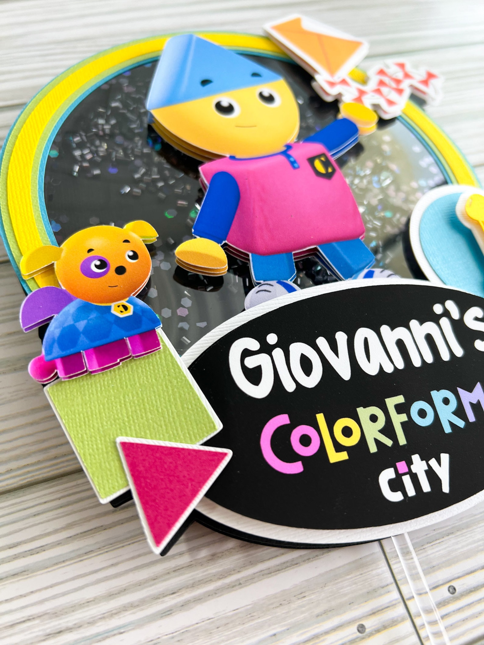Colorforms City Cake Topper/colorforms City Party Decoration/ Kids ...