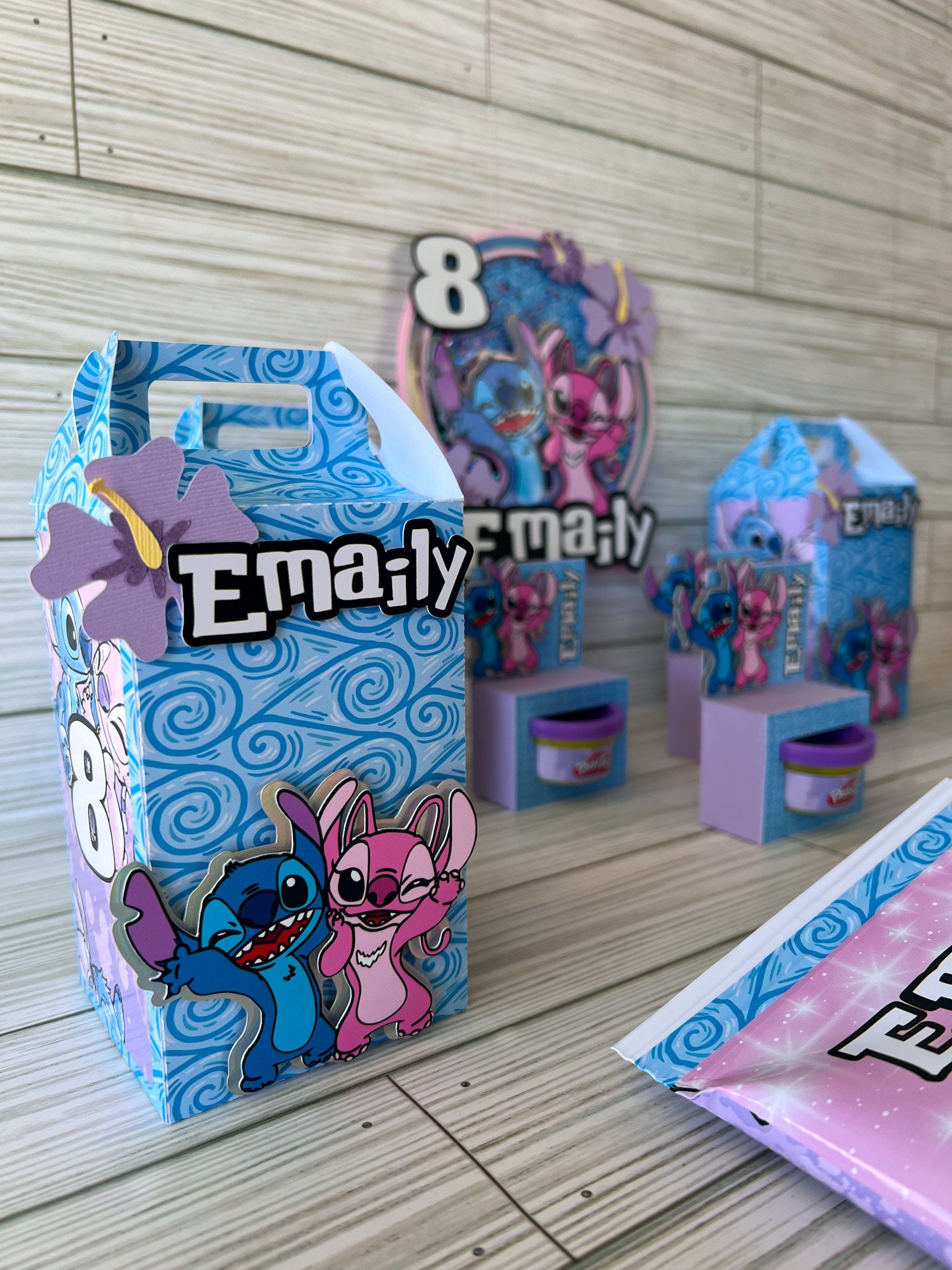 Stitch Party Favors, Stitch Party, Treat Boxes, Party Favors