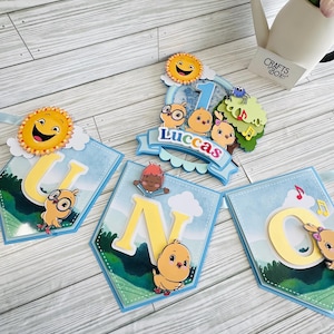 Canticos Birthday Bundle – Cake Topper and Highchair Banner for Baby Party Decor