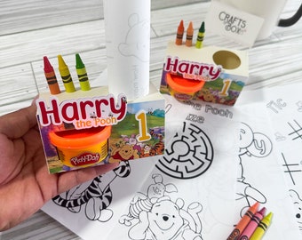 Winnie the Pooh Play- Coloring Box/ Winnie the Pooh Birthday/ Play-Doh Decor/ Winnie the Pooh Party Decoration