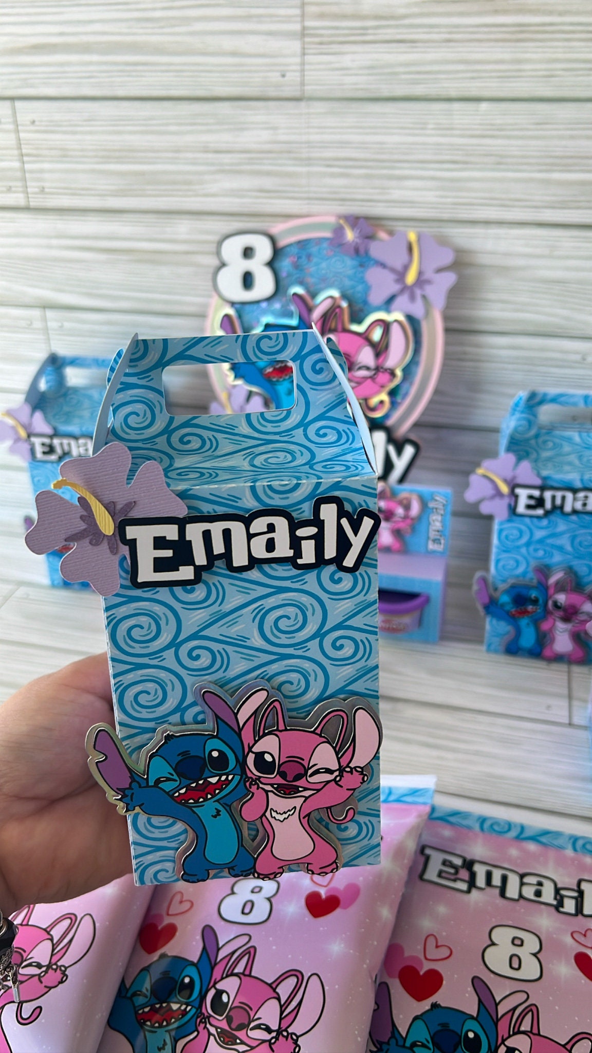 Stitch Favor Box / Stitch Party Decorations / Stitch Birthday Decorations / Stitch  Birthday Party / Lilo & Stitch Birthday Decoration 