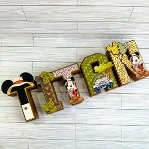 Mickey Mouse Safari/ Mickey Mouse 3D letter/ Safari/ Mickey Jungle/ Mickey Mouse Safari Party Decoration/ Mickey Mouse Birthday