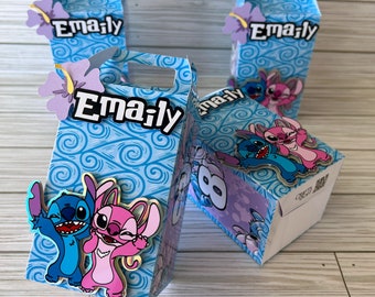 Stitch Favor Box / Stitch Birthday Party / Stitch Birthday Decoration