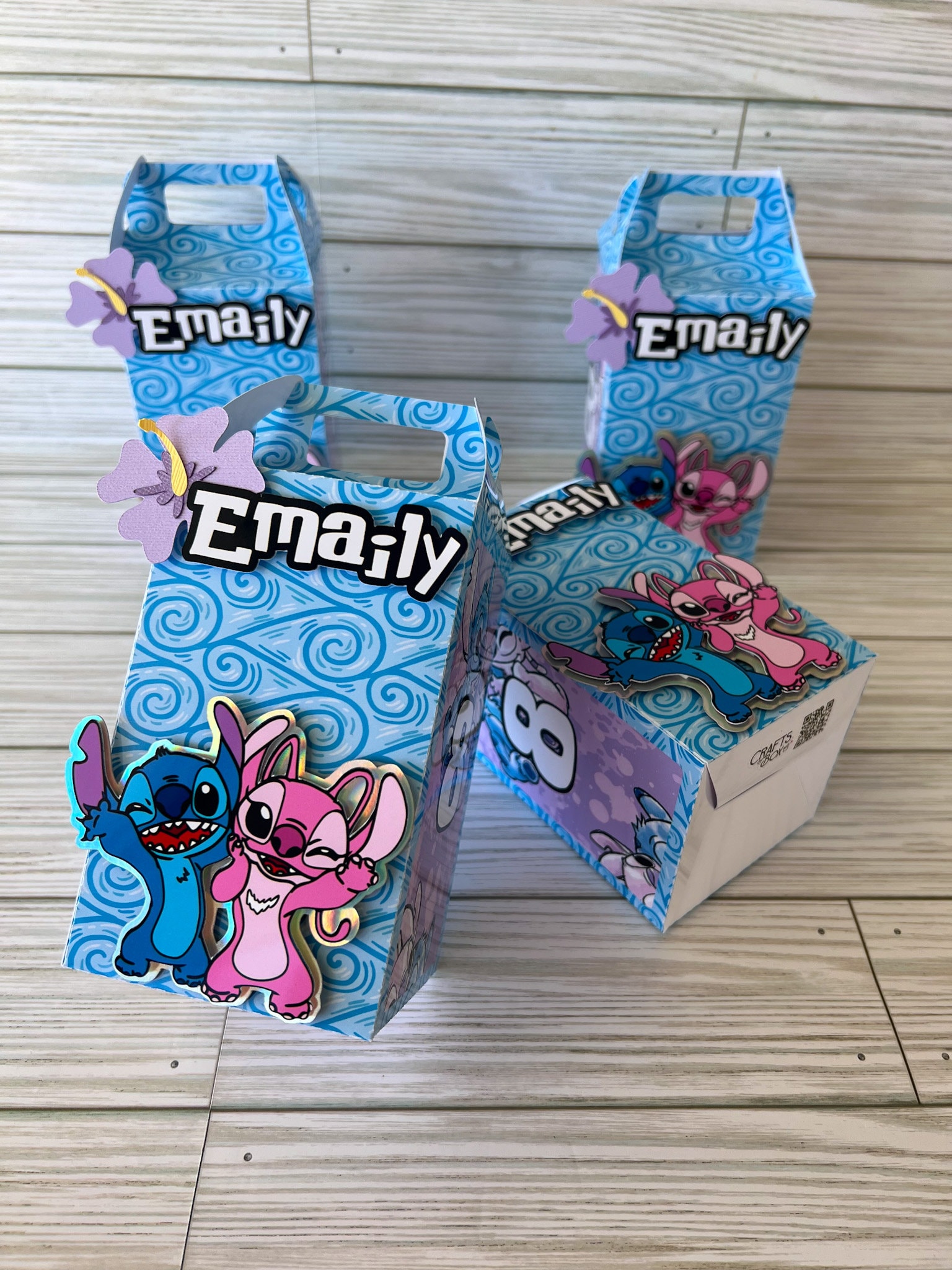 Duyoublt 15PCS Stitch Party Boxes - Stitch Party Favor Bags Goodie Bags for  Stitch Party Favor Supplies