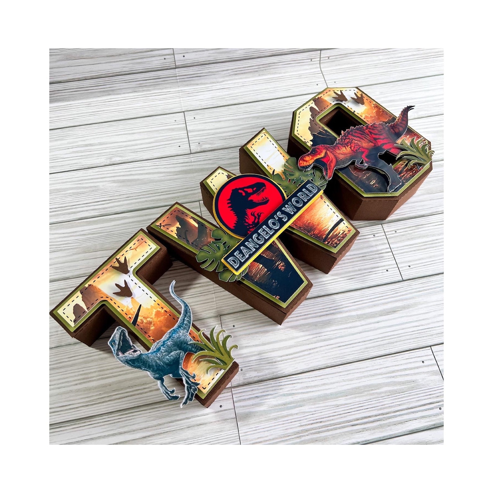 Jurassic Park 3D Letter/ Jurassic Park Party Decoration/ - Etsy