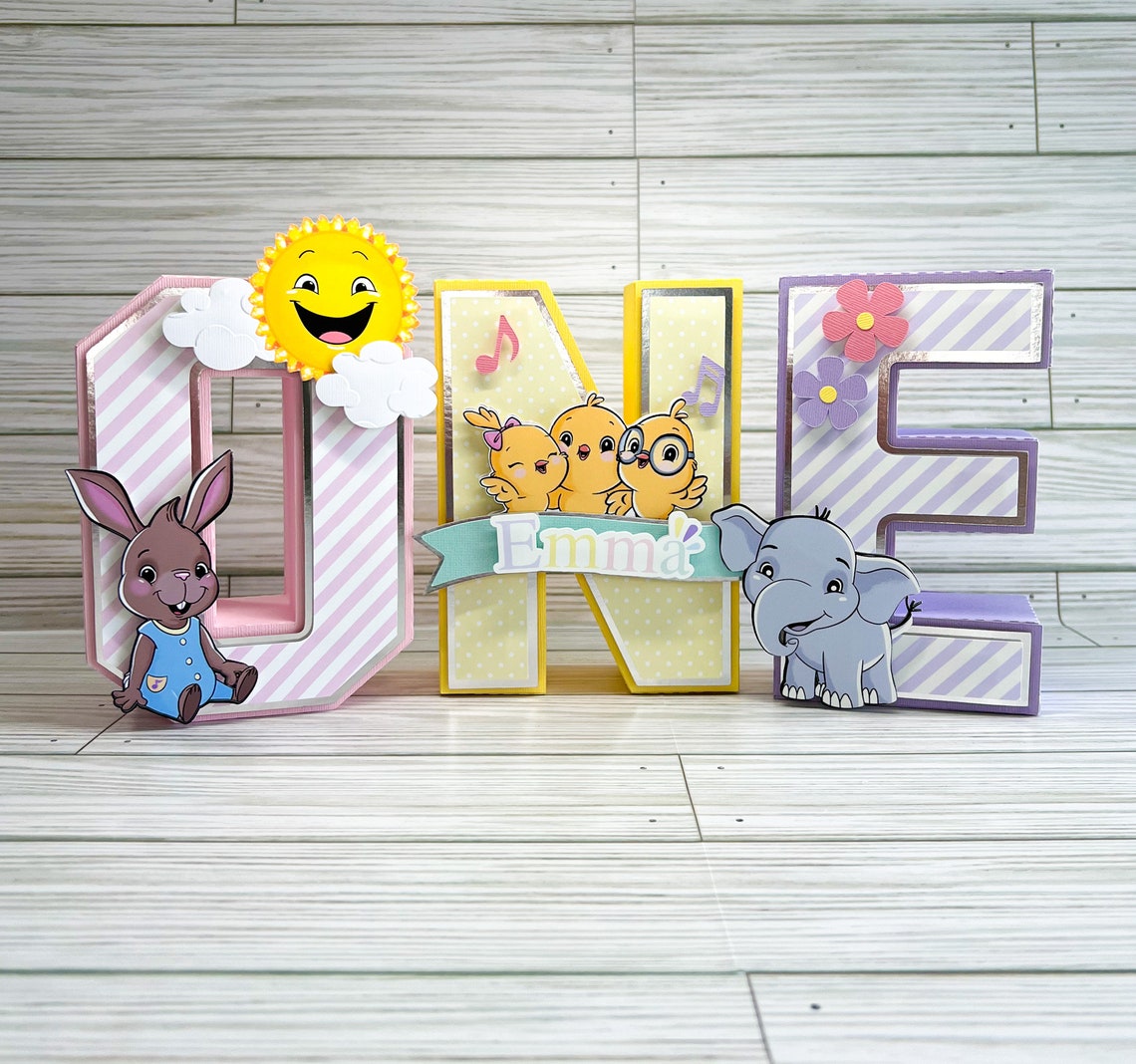 Canticos 3D Letters/1st Birthday/ Pastel Canticos Birthday / Canticos ...