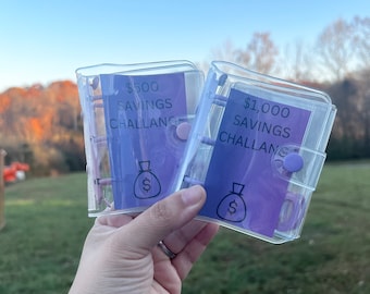 Mini savings challenge binder, savings challenge book, budget binder, budget planner, savings book, savings challenge, budget book