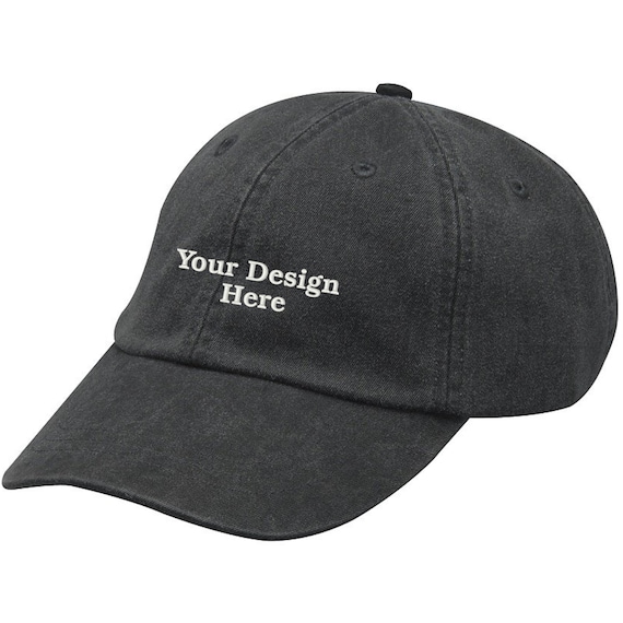 Custom Text Embroidered Adams Pigment Dyed Cap – Personalized