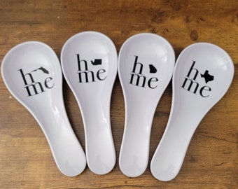 State Home Spoon Rest | All 50 States Available | Home Gifts | Custom Spoon Rest | Gifts for Her | Gifts for Him | Melamine Spoon Rest