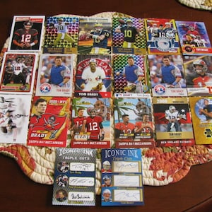 20 verschiedene Tom Brady Custom Card Lot Einige sind sehr selten Edelstein Mint