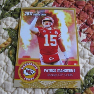 Lotto di 10 carte 2017 Patrick Mahomes 1st Gold Rookie Gems Custom Cards EDIZIONE LIMITATA