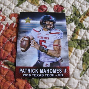 10 Card Lot 2016 Patrick Mahomes Texas Tech Gold Star Custom Rookie Cards SCARCE 1000 Made