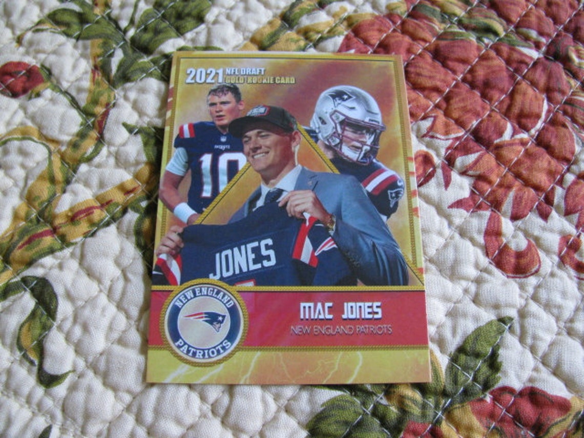 2021 Mac Jones NFL Draft 1st Gold Rookie Gems Card MINT NE Etsy