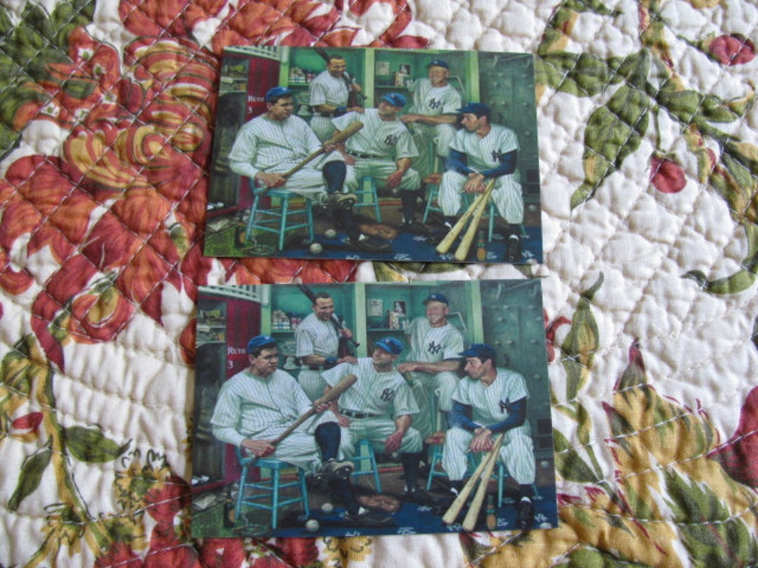 2 Card Lot New York Yankees Legends Locker Room Babe Ruth, Lou Gehrig ...