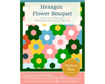 Hexagon Flower Quilt Pattern (Digital Download)