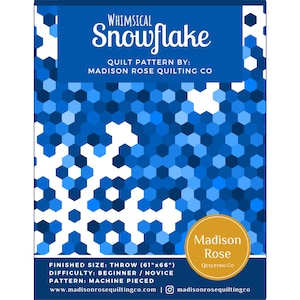 Whimsical Snowflake Quilt Pattern (Digital Download)