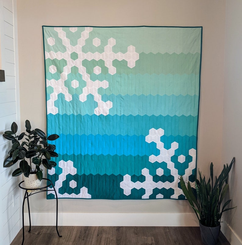 Whimsical Snowflake Quilt Pattern Digital Download image 4