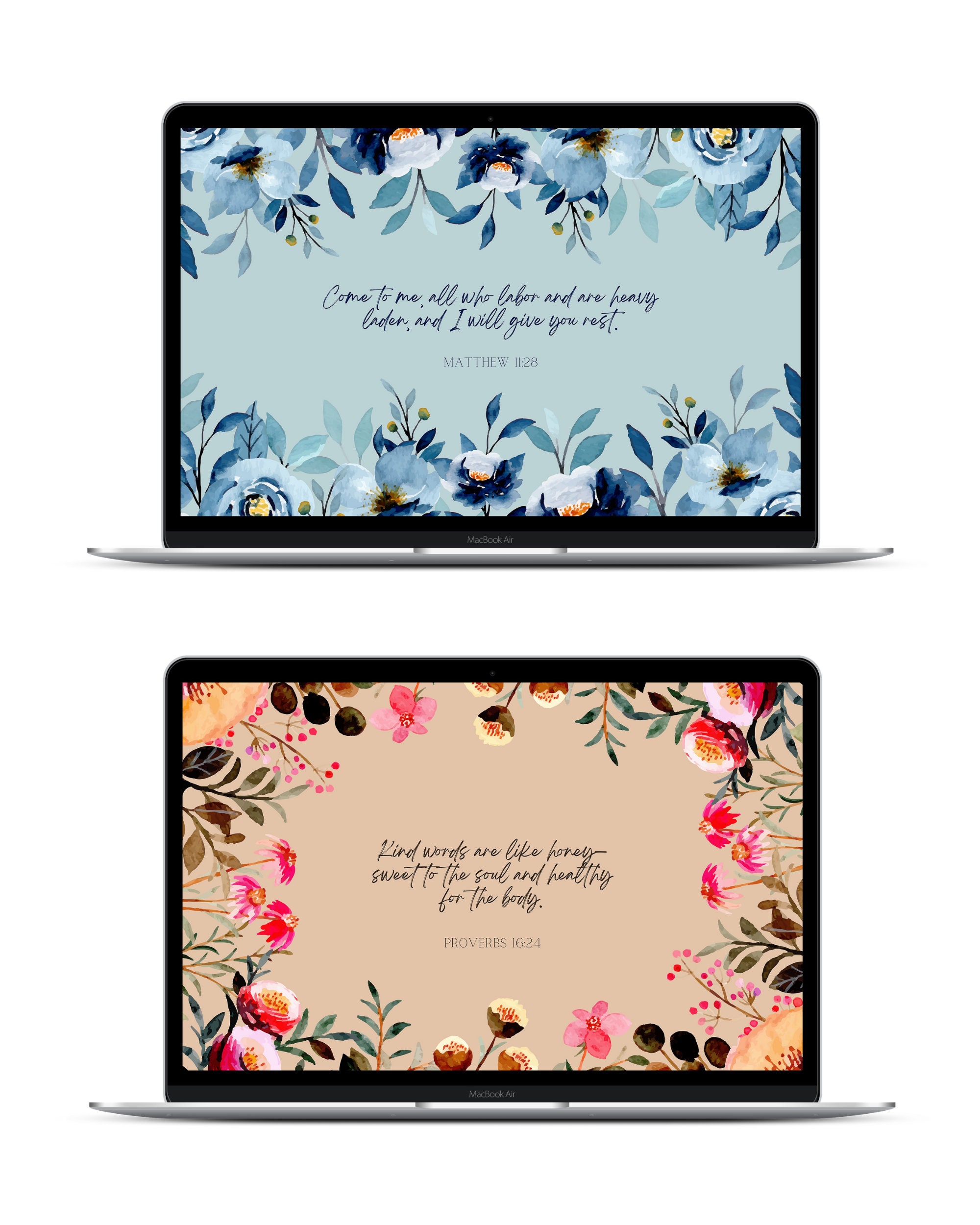 Bible Verse Desktop Wallpaper Bundle, Summer Floral (PNG/JPG) - Etsy