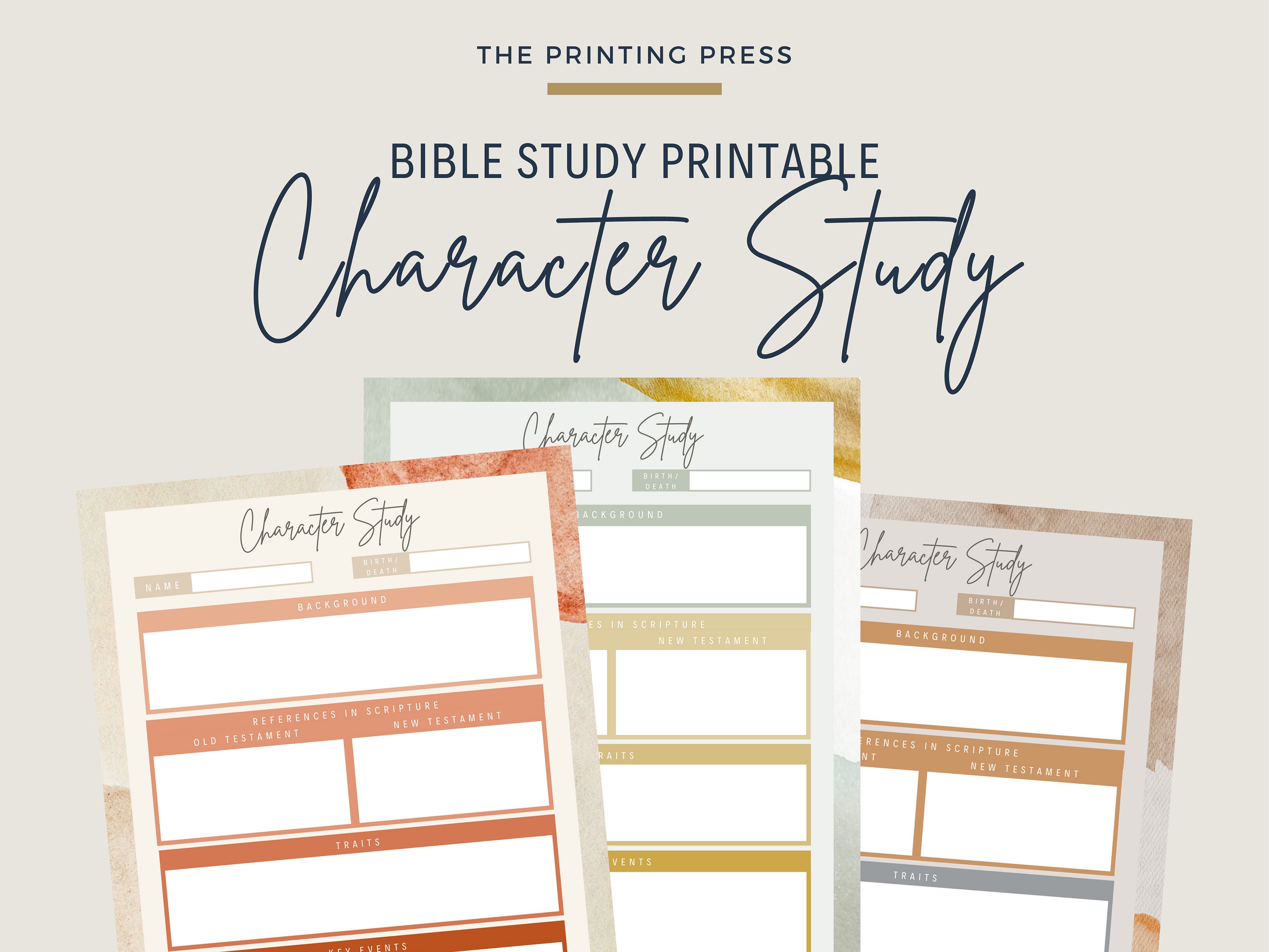 Bible Character Study Template
