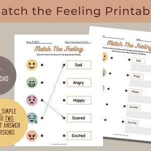 Feelings Worksheet, Mental Health Printable PDF, Identify Emotions, Therapy Tools, SEL, School Counselor, LPC, Social Work, Child Therapy