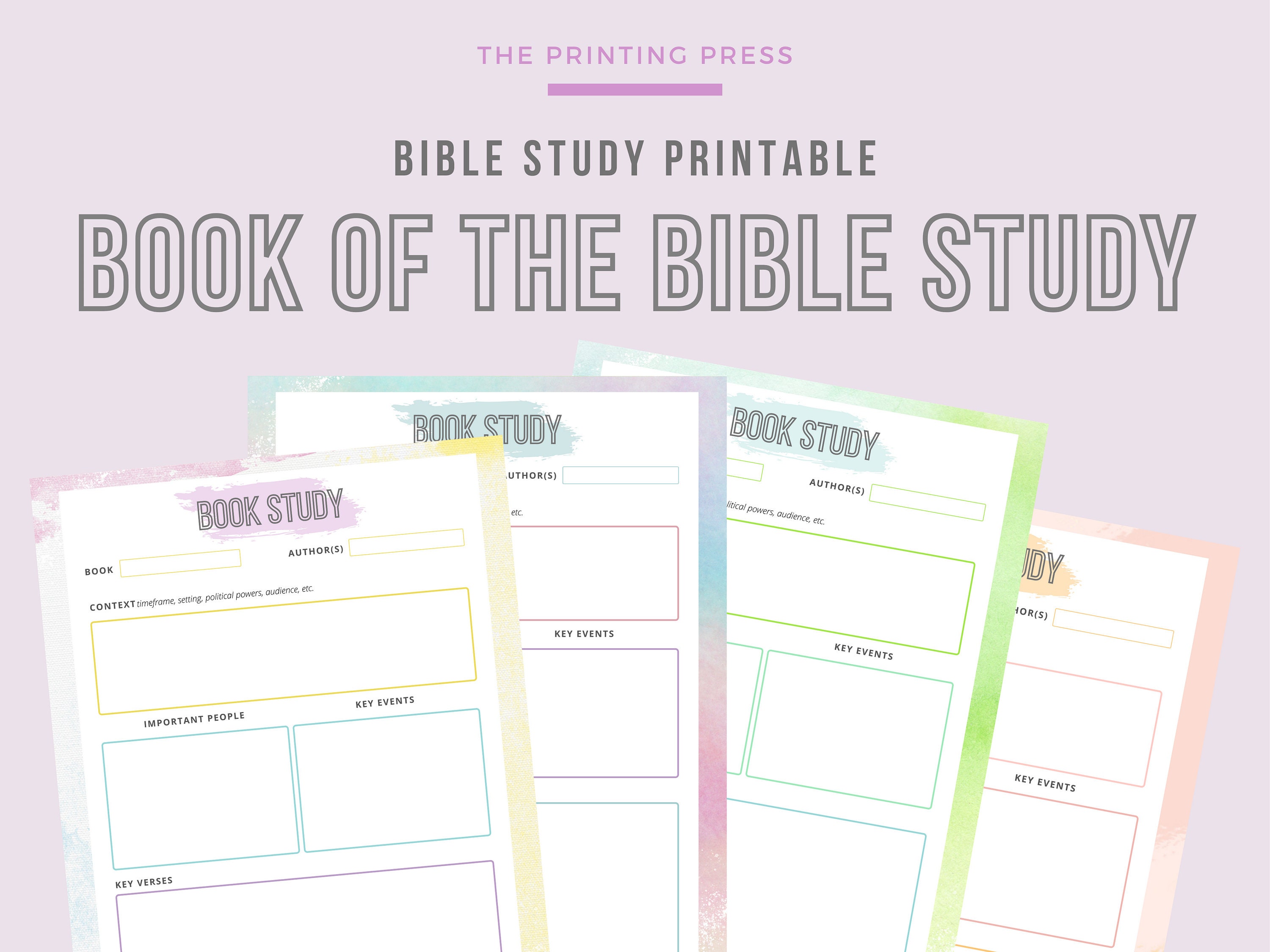 Book of the Bible Study, Bible Study Printable, Bible Study Template ...