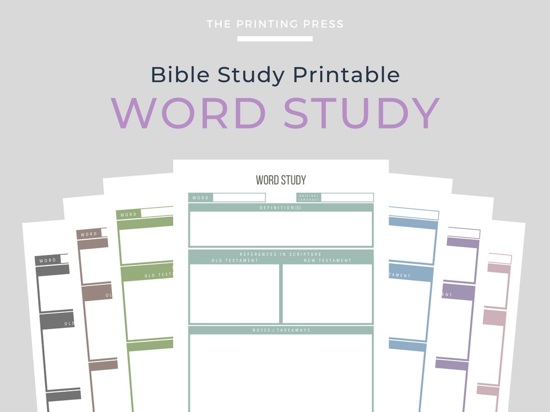 Word Study Bible Study