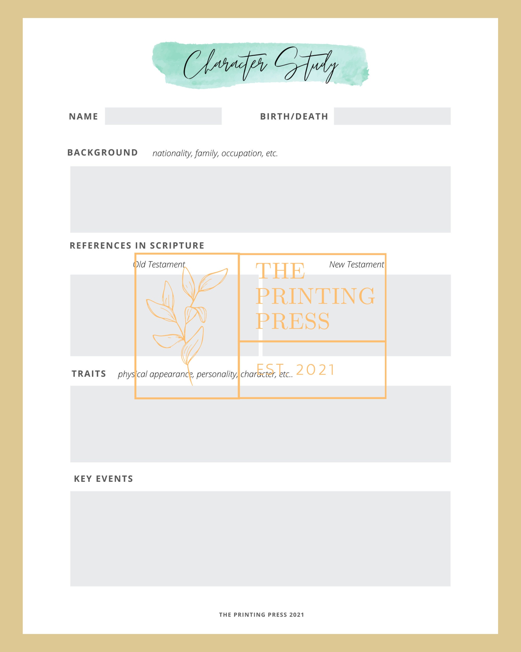 Complete Bible Study Bundle | Character, Word, Location Study (PDF) - Etsy
