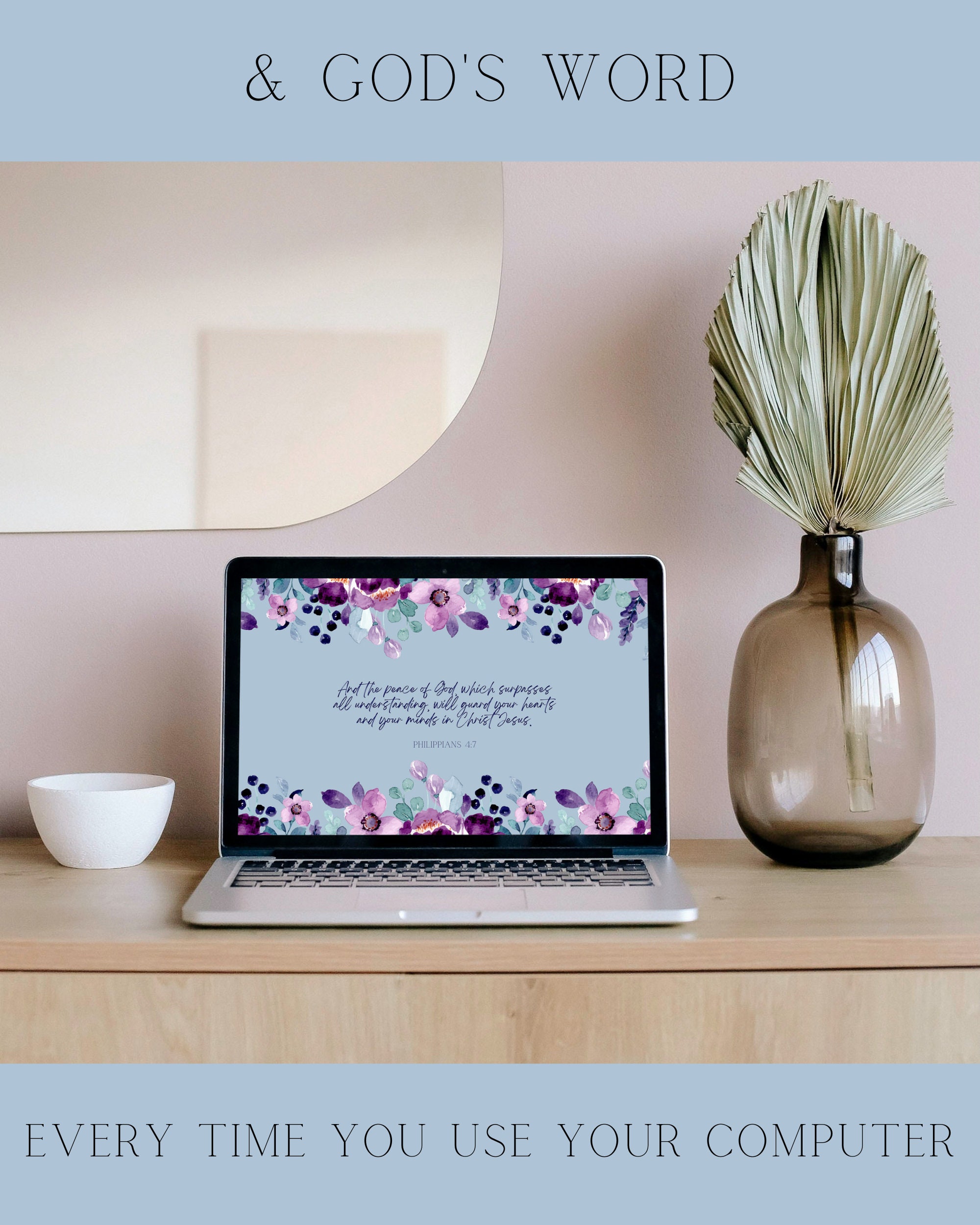 Bible Verse Desktop Wallpaper Bundle, Summer Floral (PNG/JPG) - Etsy