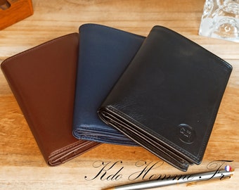 Leather Wallet | Genuine Leather Men's Wallet | Engraved Men's Wallet | Gift for Dad | Birthday Gift
