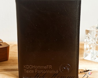 Personalized wallet with initial text | Men's leather wallet | Genuine leather wallet | Birthday gift | Christmas gift for men
