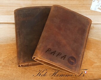 MEN'S LEATHER WALLET | Gift for men | Men's wallet | Leather goods in France