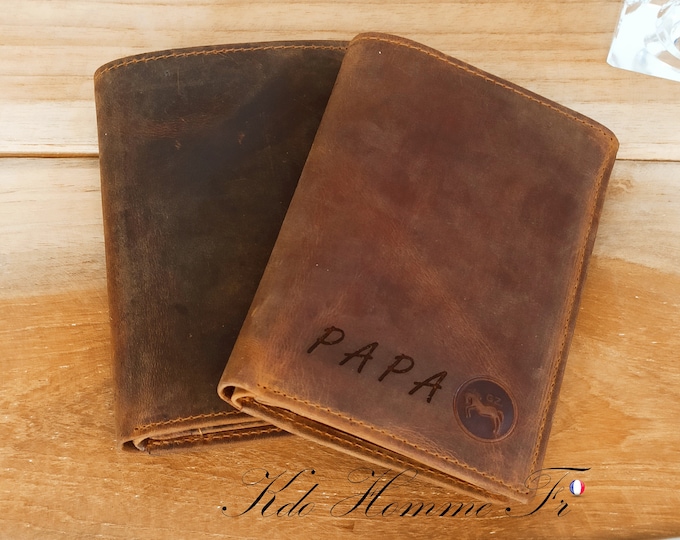 Featured listing image: MEN'S LEATHER WALLET | Gift for men | Men's wallet | Leather goods in France