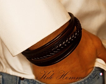 Customizable Men's Bracelet | Personalized Bracelet | Engraved PU Leather Bracelet | Birthday Gift | Boyfriend Gift | Men's Gift