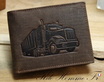 MEN'S LEATHER WALLET | Gift for men | Brown men's wallet | Leather goods in France