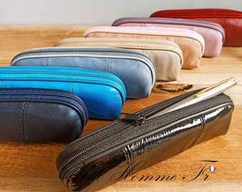 Leather Pencil Case for Men | Genuine Leather School or Office Pencil Case | Original Birthday Gift for Men, Dad | Men's Leather Goods