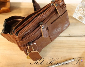 Birthday gift | Gift for men | Leather fanny pack | Brown fanny pack | Men's leather bag | Leather bag for men | Men's leather satchel