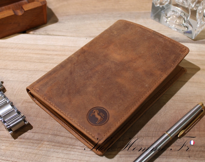Featured listing image: Camel RFID Leather Men's Wallet | Wallet with ID and Card Holder | Original Gift Idea for Dad | Luxury Leather Goods