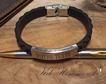 Customizable Men's Bracelet | Gift for Him | Personalized Bracelet | Birthday Gift for Men, Husband, Dad | Engraved Name Bracelet