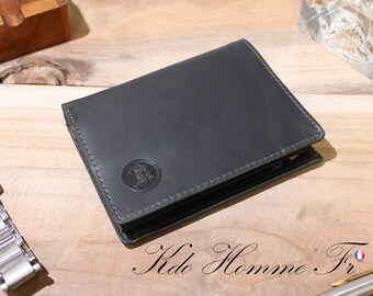 Black Leather Wallet for Boys RFID | Wallet with Coin Purse and Card Holder | Original Gift Idea for Teenagers | Men's Leather Goods