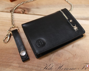 Men's leather wallet | Wallet with coin purse and card holder | Original gift for dad | Luxury men's leather goods