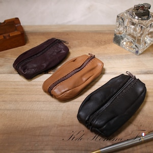 Cadeaux d'anniversaire | Cadeau pour papa | Porte-monnaie en cuir | Porte monnaie homme | Portemonnaie et porte clé | Maroquinerie homme
