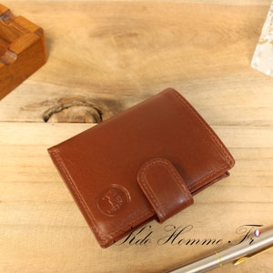 PORTE CARTE CUIR | Portefeuille Marron petit format | Maroquinerie Homme luxe | Porte feuille petit format | Porte-monnaie porte carte