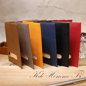Protège Passeport en cuir véritable | Portefeuille de passeport et porte carte | Idée cadeau original pour papa | Maroquinerie Homme de luxe